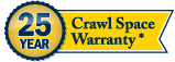 Mountain Crawl Space, Inc. has a 25 year Crawl Space Warranty.